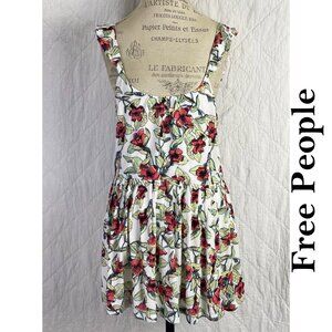 Free People Floral Gypsy Mini Dress Peasant Boho